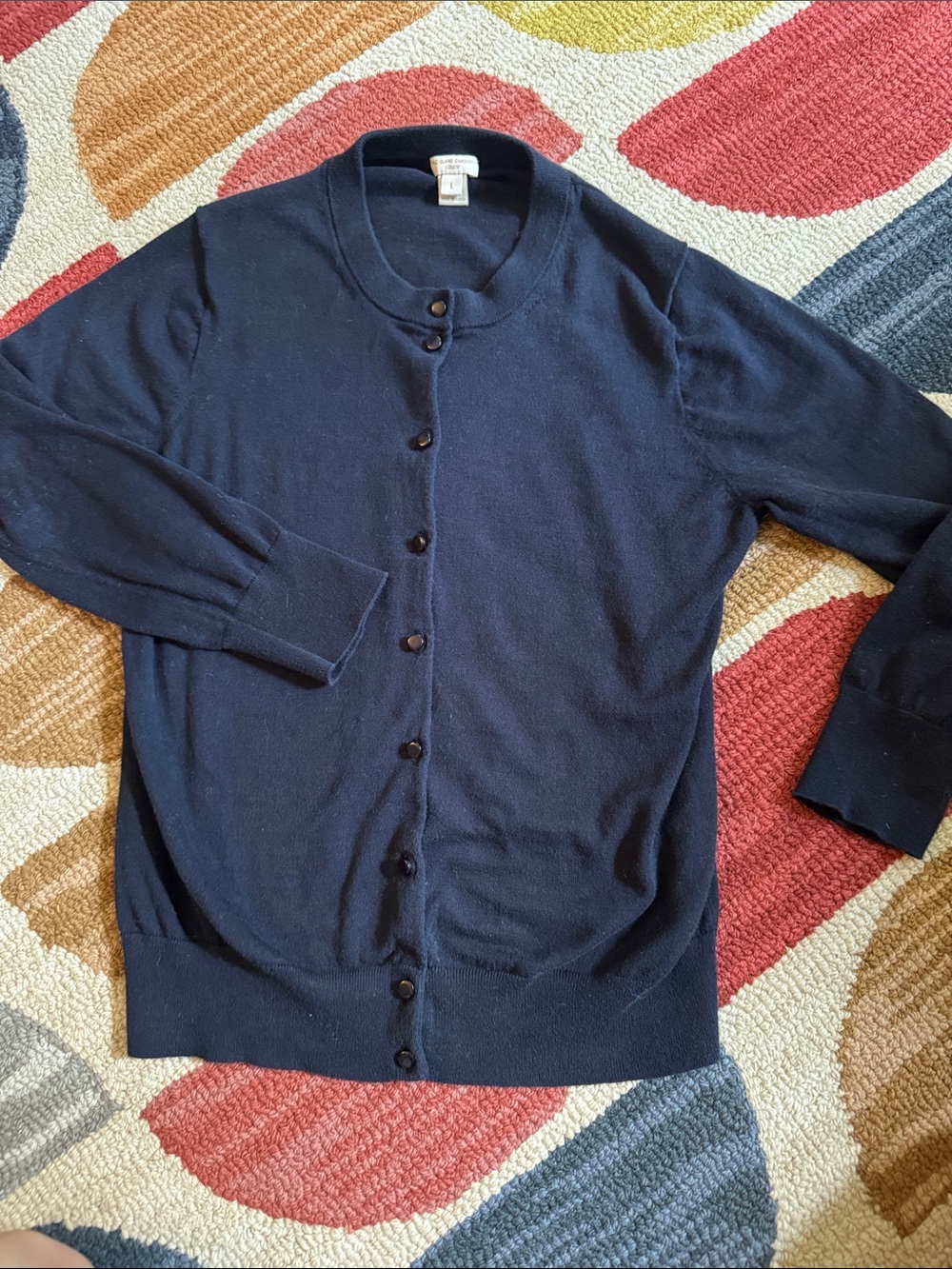 J.Crew The Clare Cardigan, navy, large